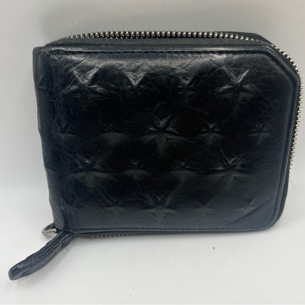 JIMMY CHOO Bi-fold Wallet Black Men'Authentic D:0.79” H:4.33” W:4.53” 5978